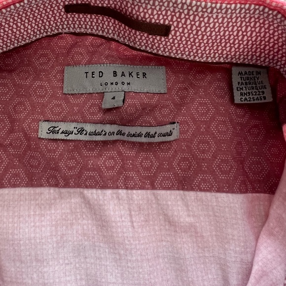 Like New Ted Baker Sz XL Casual Short Sleeve Red Gingham Check Button Down Shirt - Picture 4 of 9